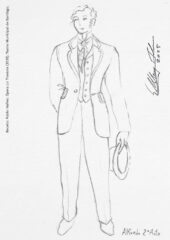 Bocetos: Pablo Núñez. Ópera La traviata (2025). Teatro Municipal de Santiago.
